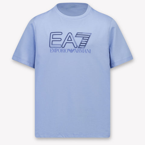 EA7 Kinder Jongens T-Shirt In Licht Blauw