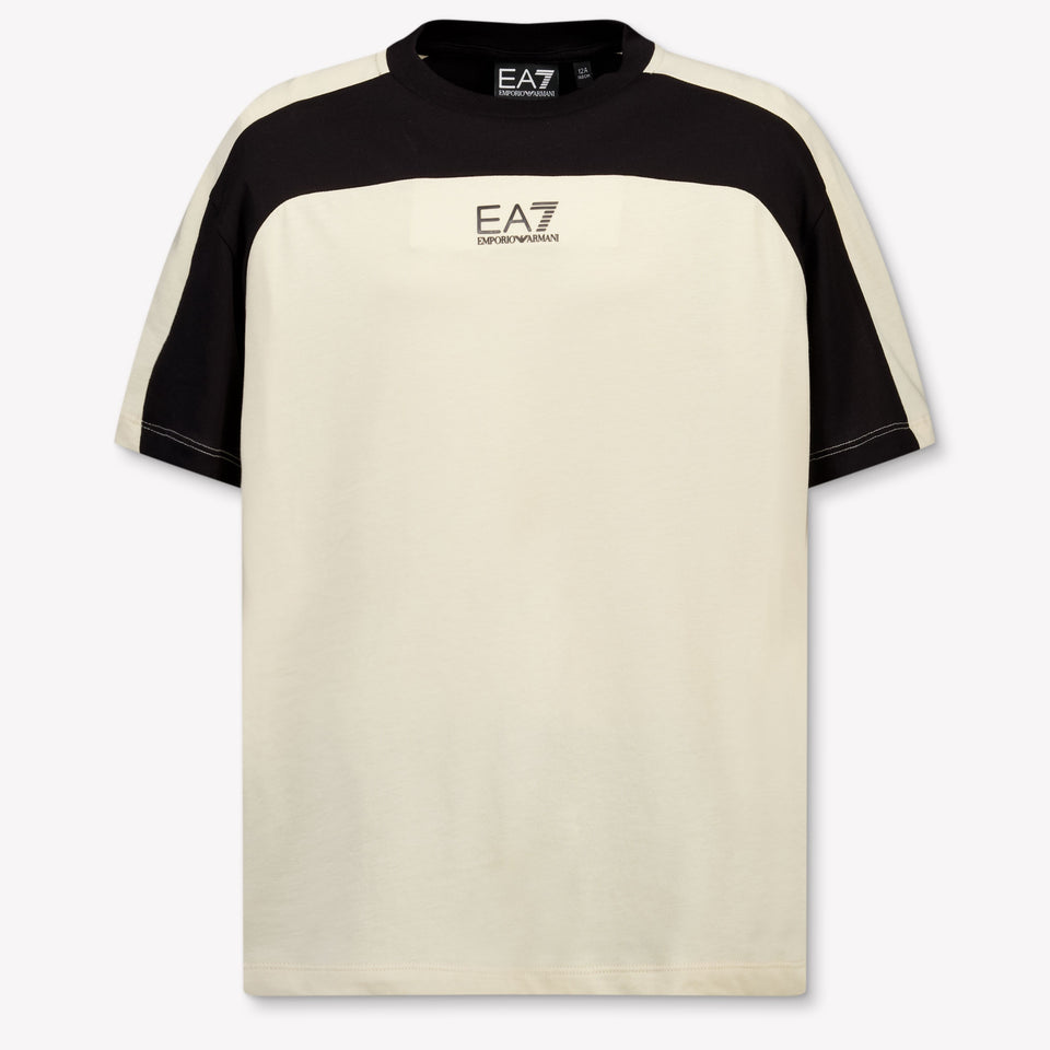 EA7 Kinder Jongens T-Shirt In Off White