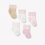 Fendi Baby Boys Socks In Light Pink