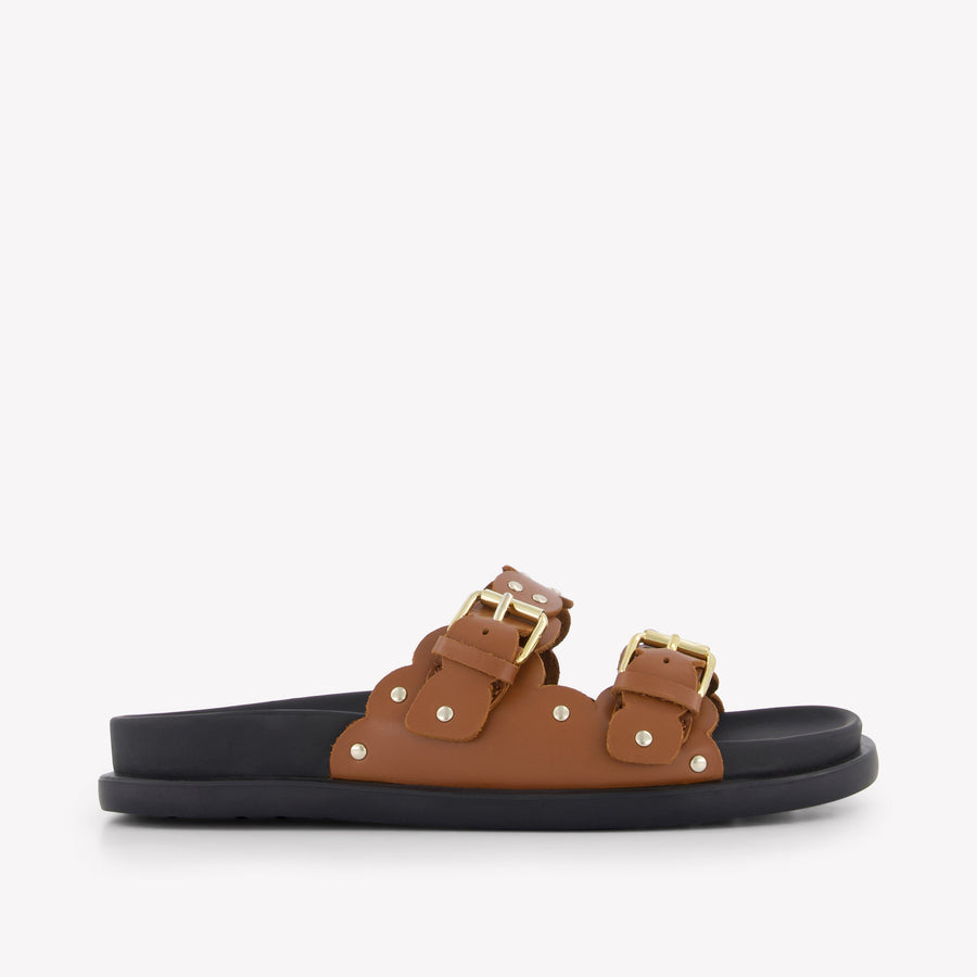 Twinset Kinder Meisjes Slippers In Camel