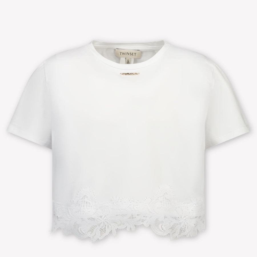 Twinset Kinder Meisjes T-Shirt In Wit