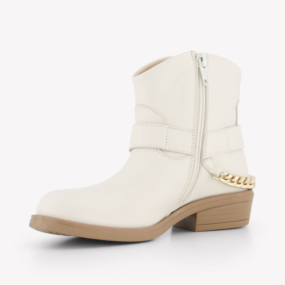 Twinset Girls Boots In Ecru