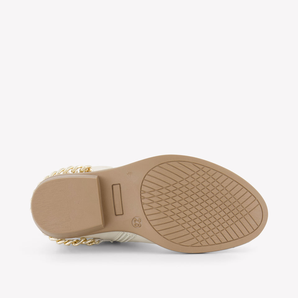 Twinset Girls Boots In Ecru