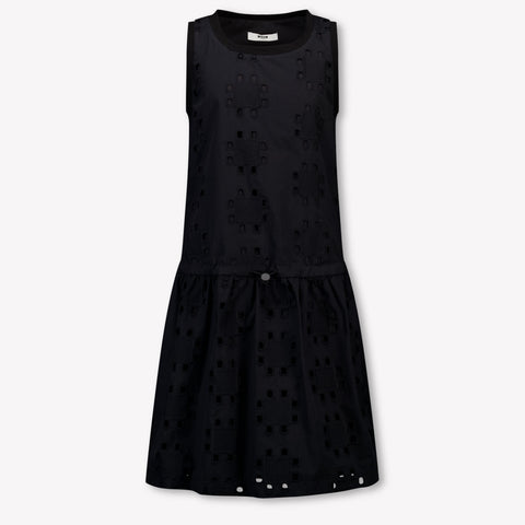 MSGM Kids Girls Dress In Black