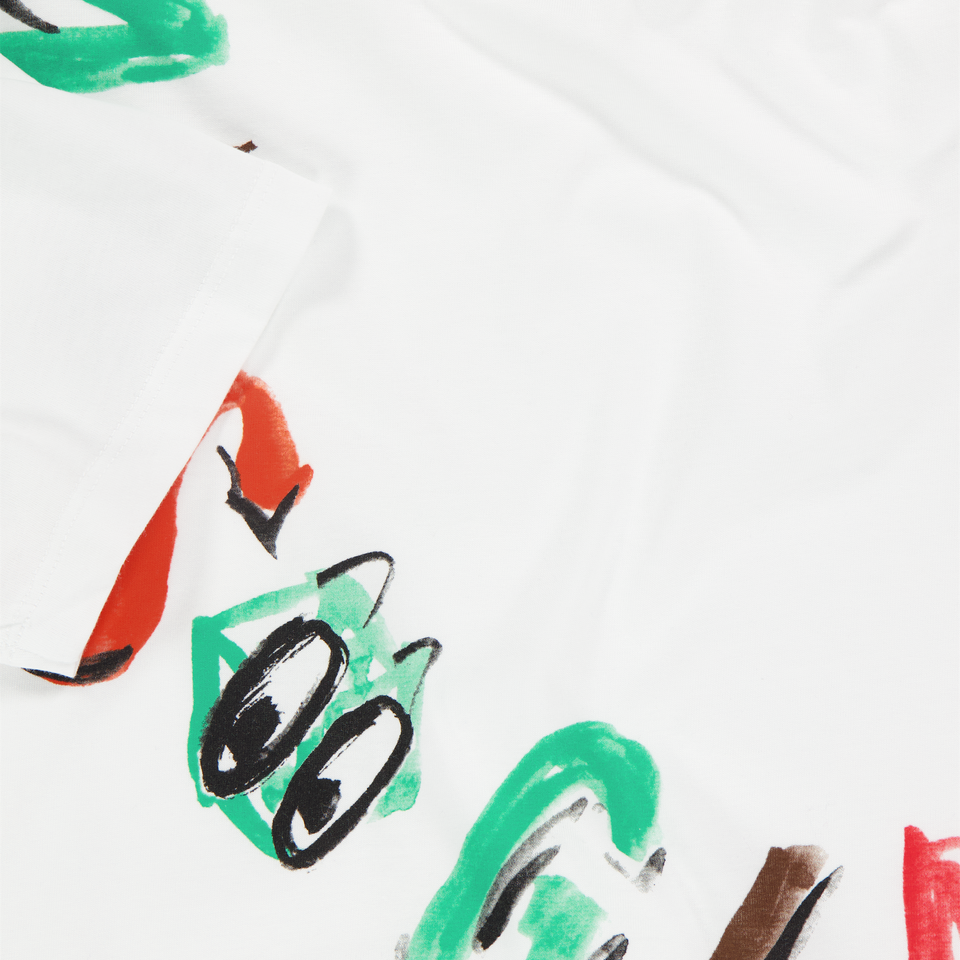 MSGM Kinder Jongens T-Shirt In Wit