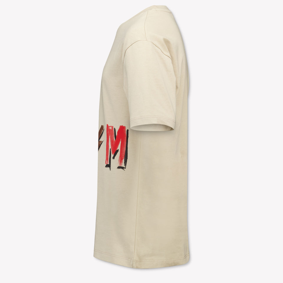 MSGM Kinder Jongens T-Shirt In Beige