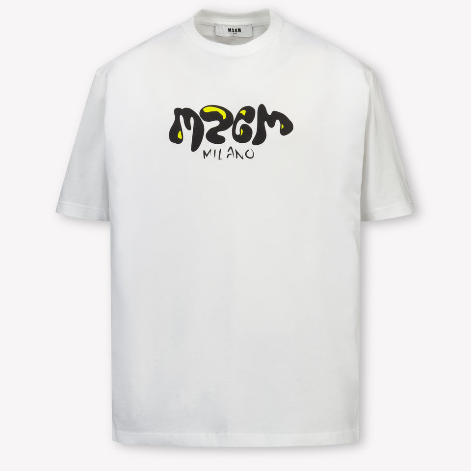 MSGM Kids Boys T-Shirt In White