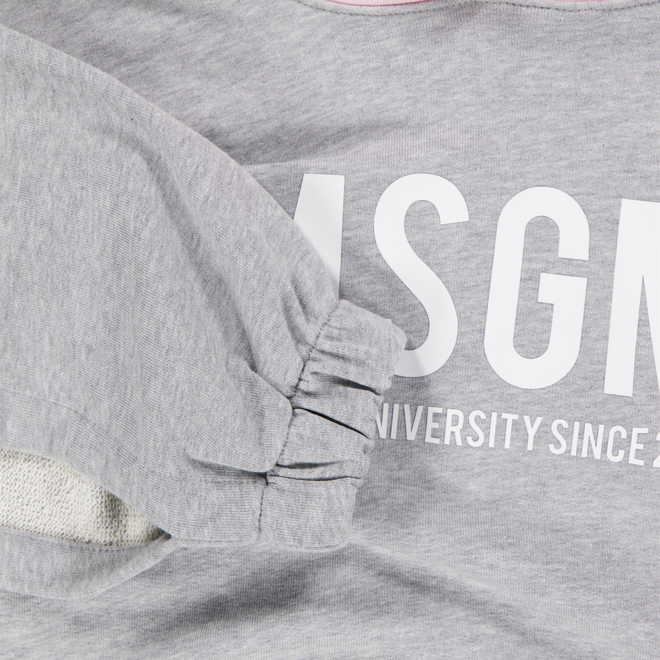MSGM Kids Girls Sweater In Gray
