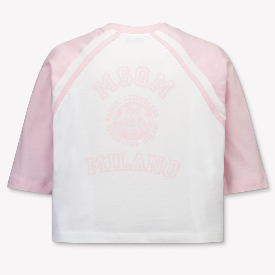 MSGM Kinder Meisjes T-Shirt In Wit