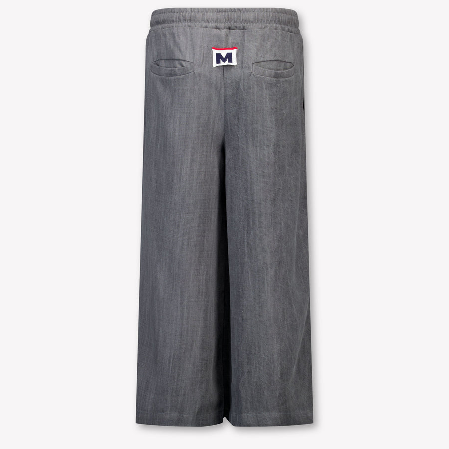 MSGM Kinder Unisex Broek In Donker Grijs