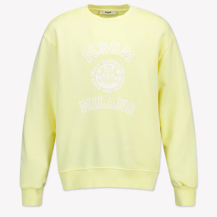 MSGM Kinder Unisex Trui In Geel