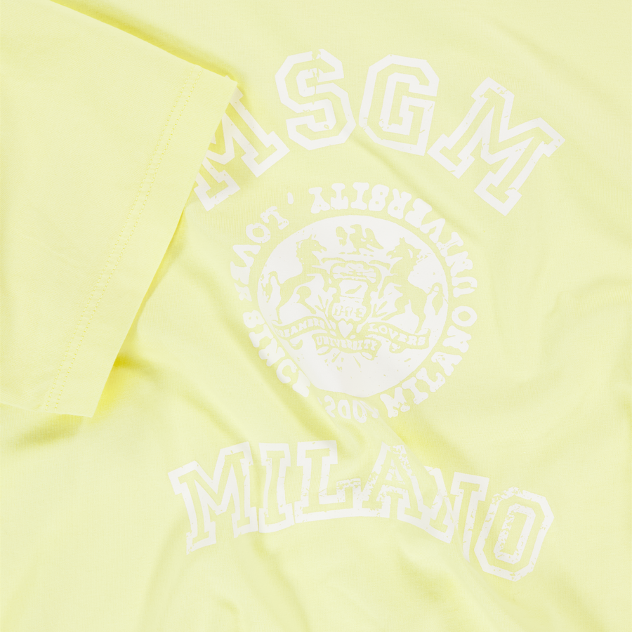 MSGM Kinder Unisex T-Shirt In Geel