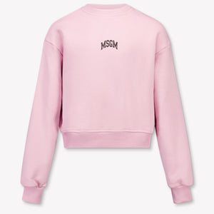 MSGM Kids Girls Sweater In Light Pink