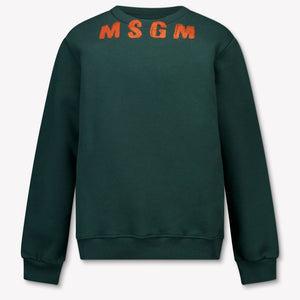 MSGM Kinder Jongens Trui In Donker Groen