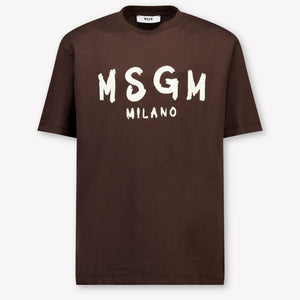 MSGM Kinder Jongens T-Shirt In Bruin