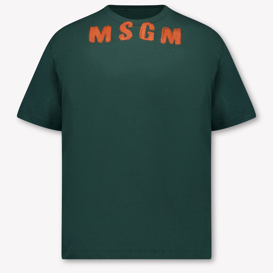 MSGM Boys T-Shirt in Dark Green