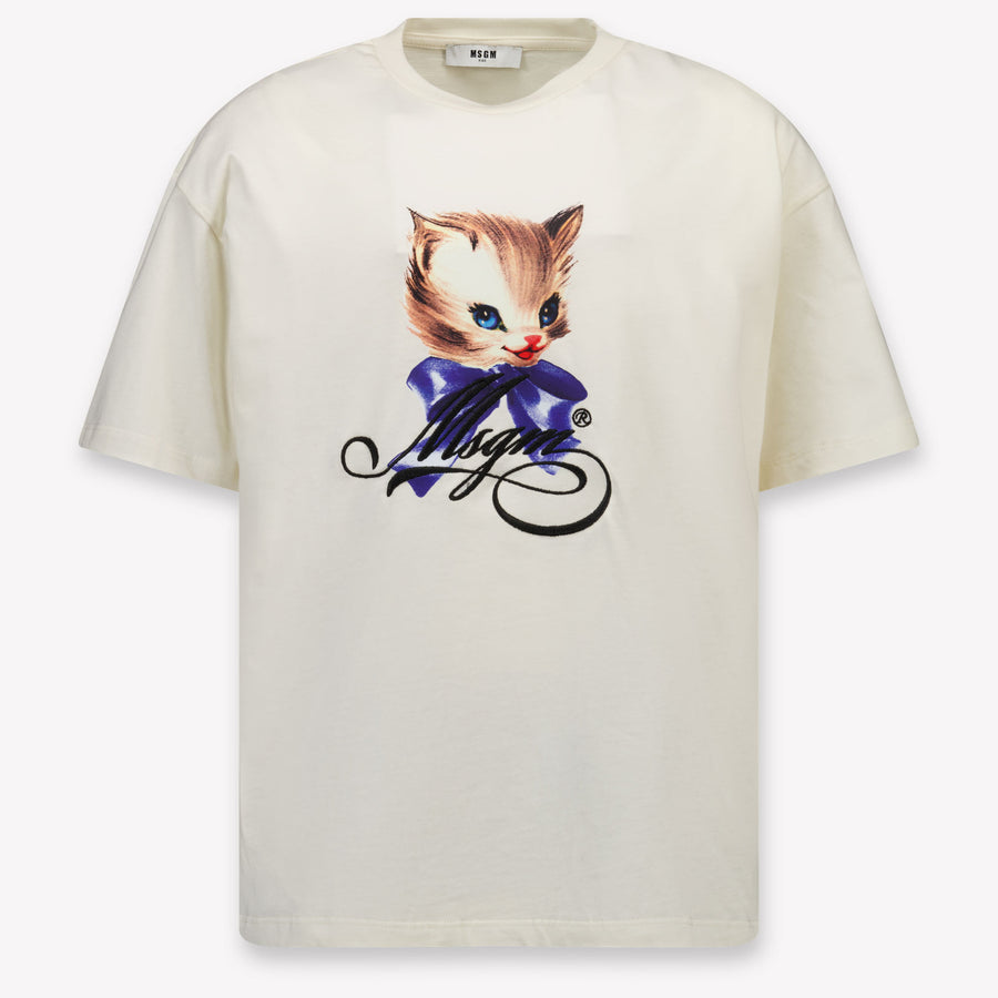 MSGM Girls T-Shirt in Off-White