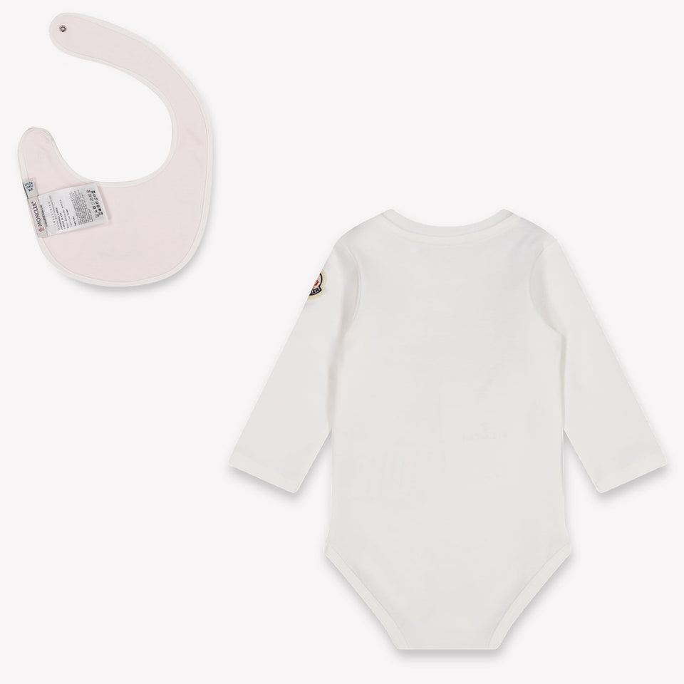 Moncler Baby Unisex Romper In Light Pink