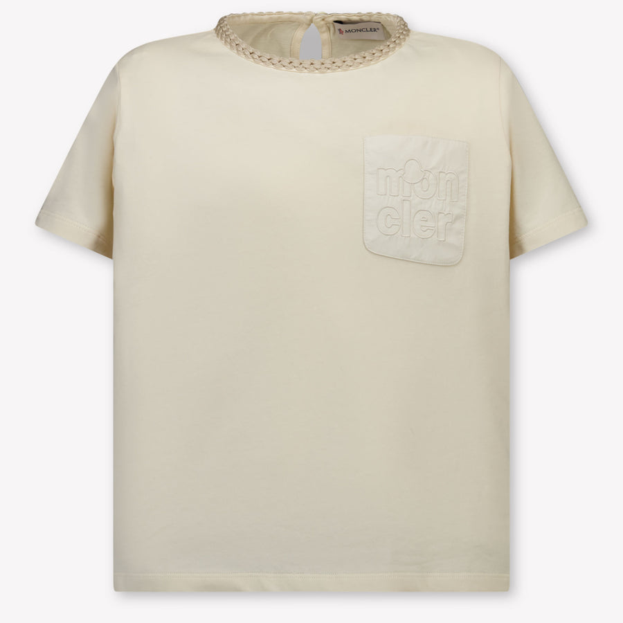Moncler Girls T-Shirt in Off-White