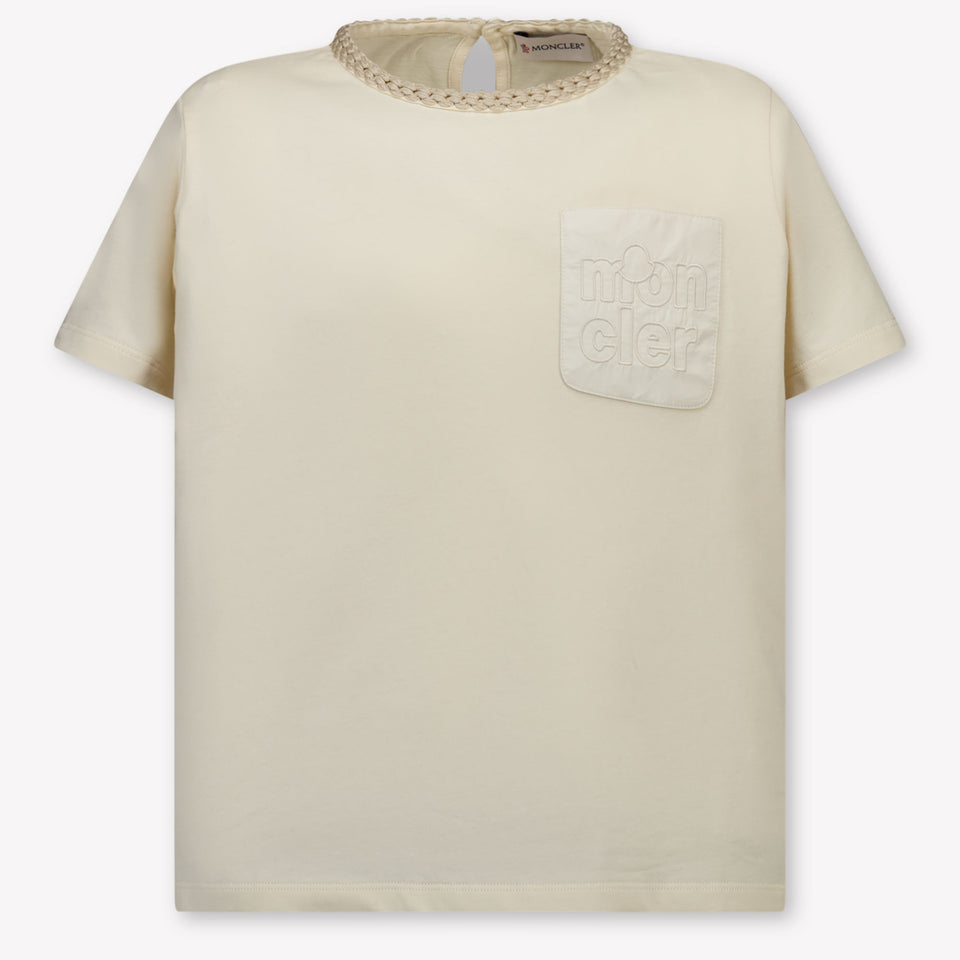 Moncler Kids Girls T-Shirt In OffWhite