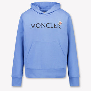 Moncler Kids Boys Sweater In Light Blue