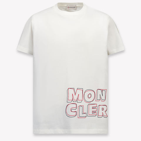 Moncler Kinder Jongens T-Shirt In Wit