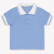 Moncler Baby Boys Polo In Light Blue