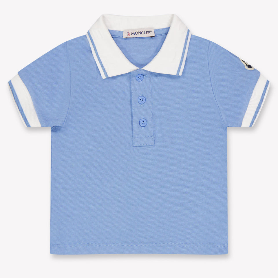 Moncler Baby Boys Polo In Light Blue