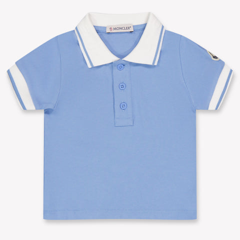 Moncler Baby Boys Polo In Light Blue