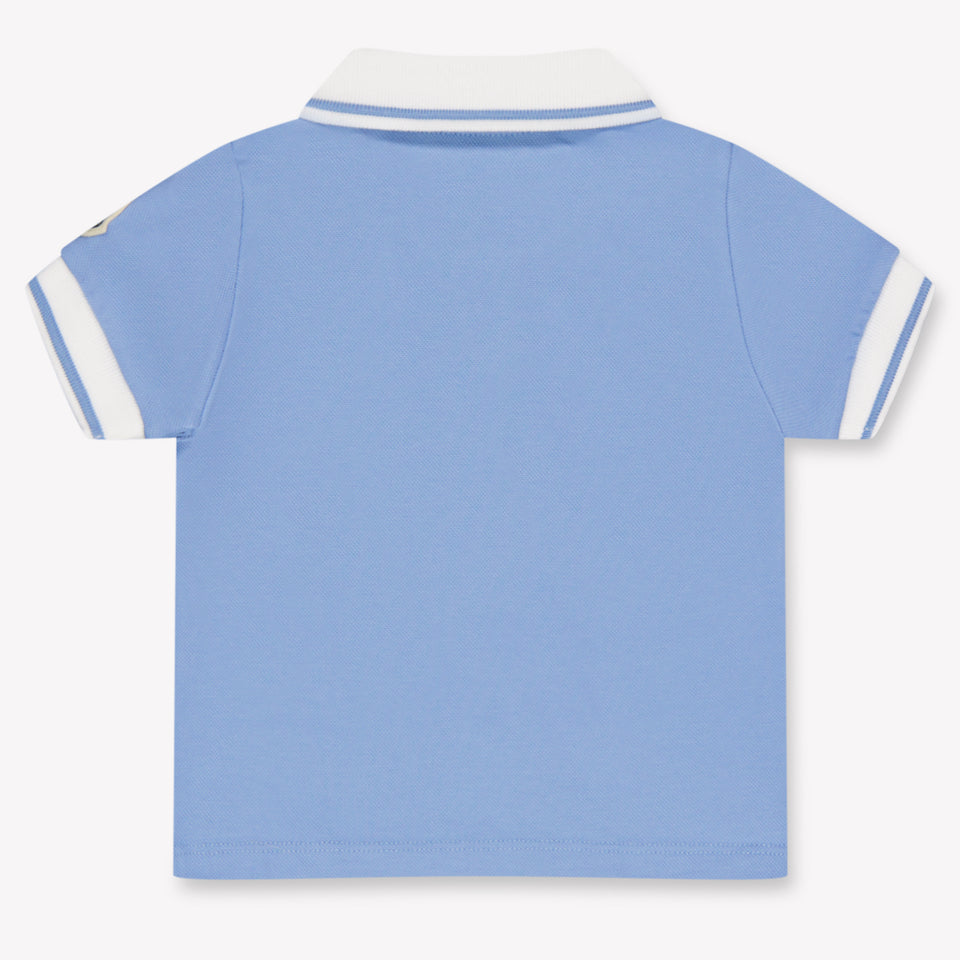 Moncler Baby Boys Polo In Light Blue