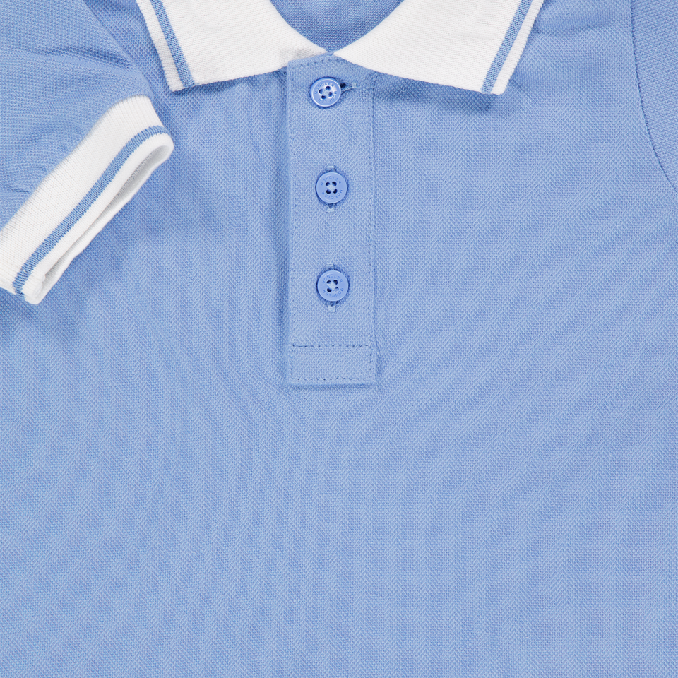 Moncler Baby Boys Polo In Light Blue
