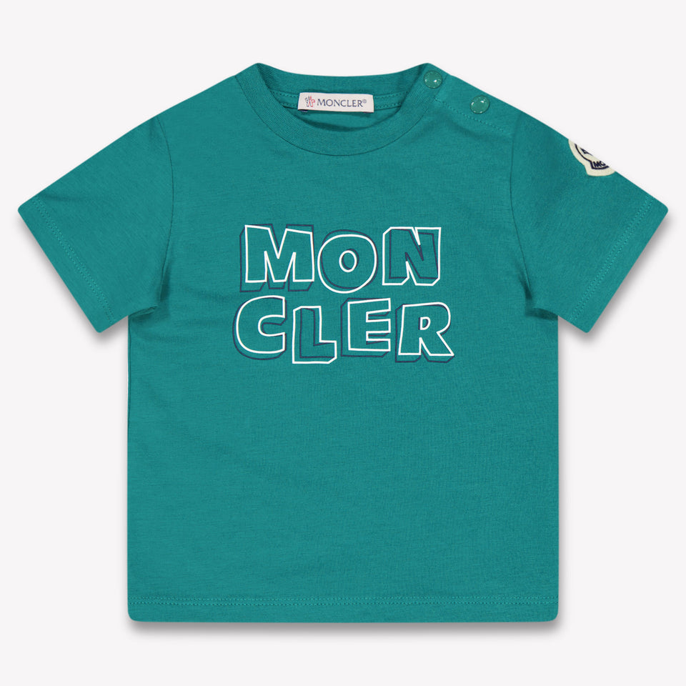 Moncler Baby Jongens T-Shirt In Groen
