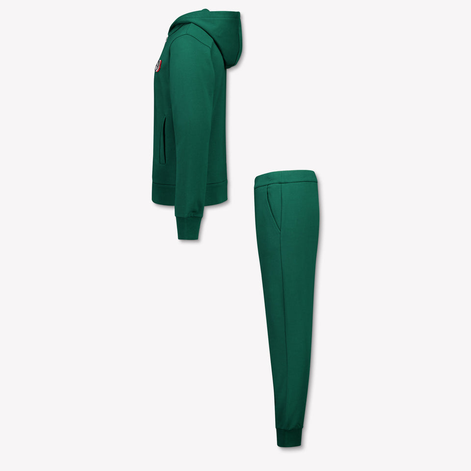 Moncler Kids Boys Jogging suit In Dark Green