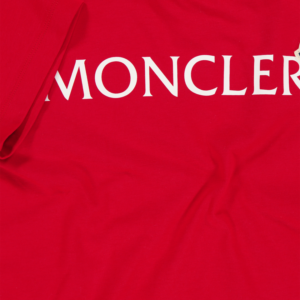 Moncler Kinder Meisjes T-Shirt In Rood