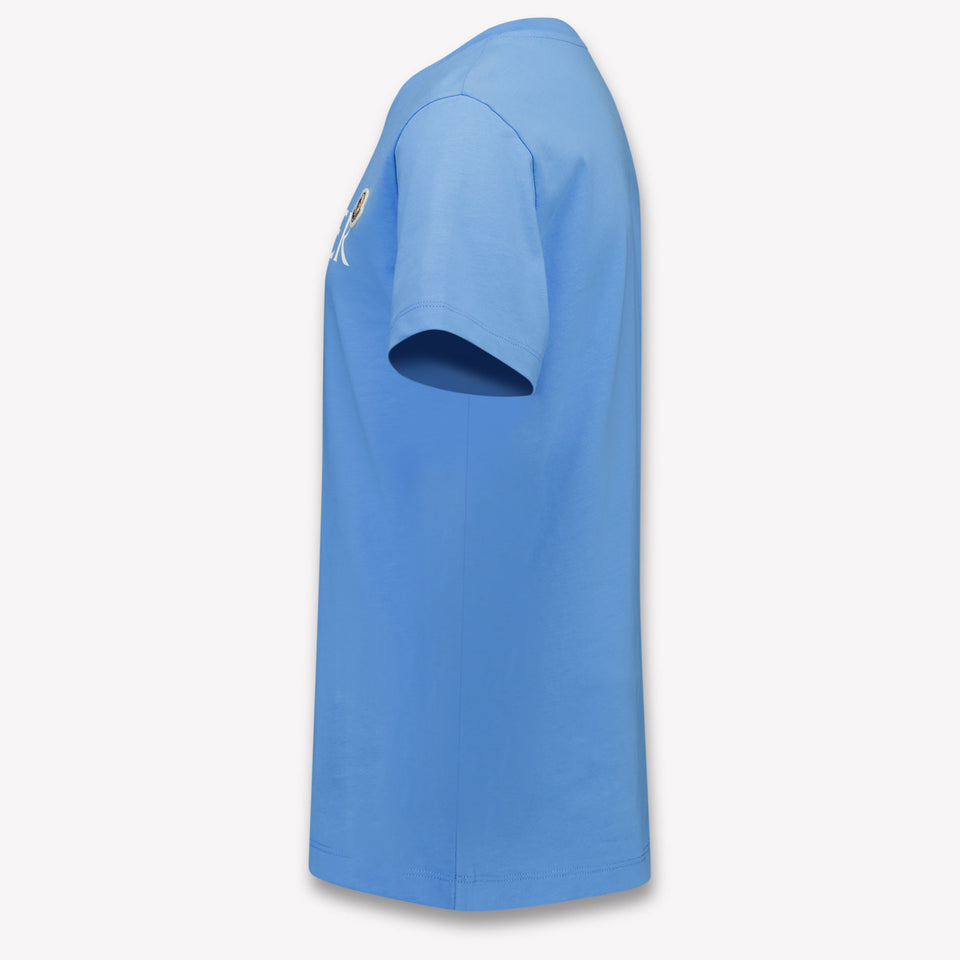 Moncler Kinder Meisjes T-Shirt In Licht Blauw