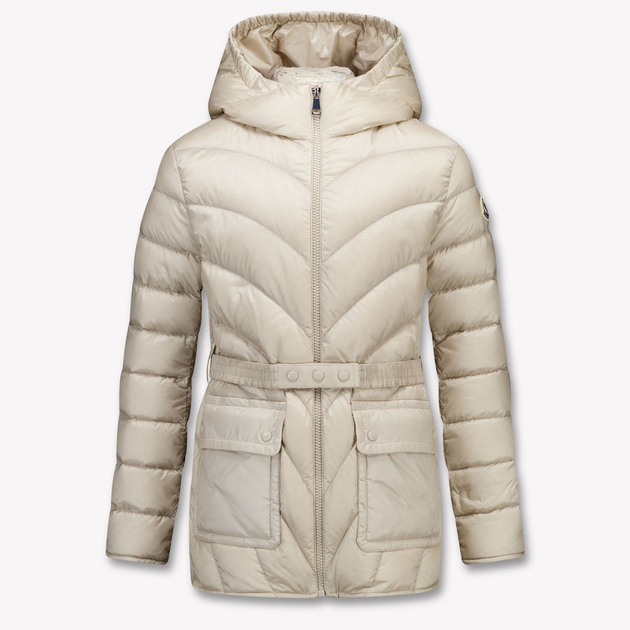Moncler Argenno Girls Mid-Season Jacket in Beige