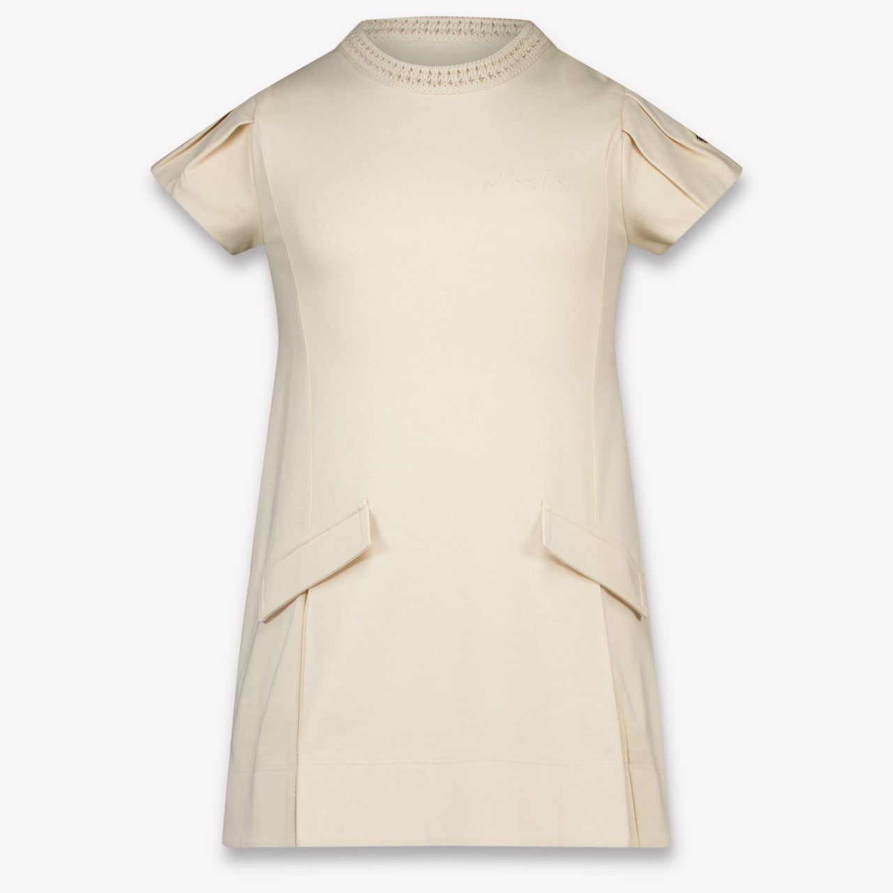 Moncler Kids Girls Dress In OffWhite