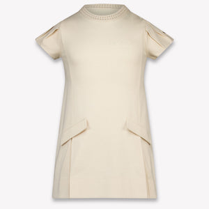 Moncler Kids Girls Dress In OffWhite