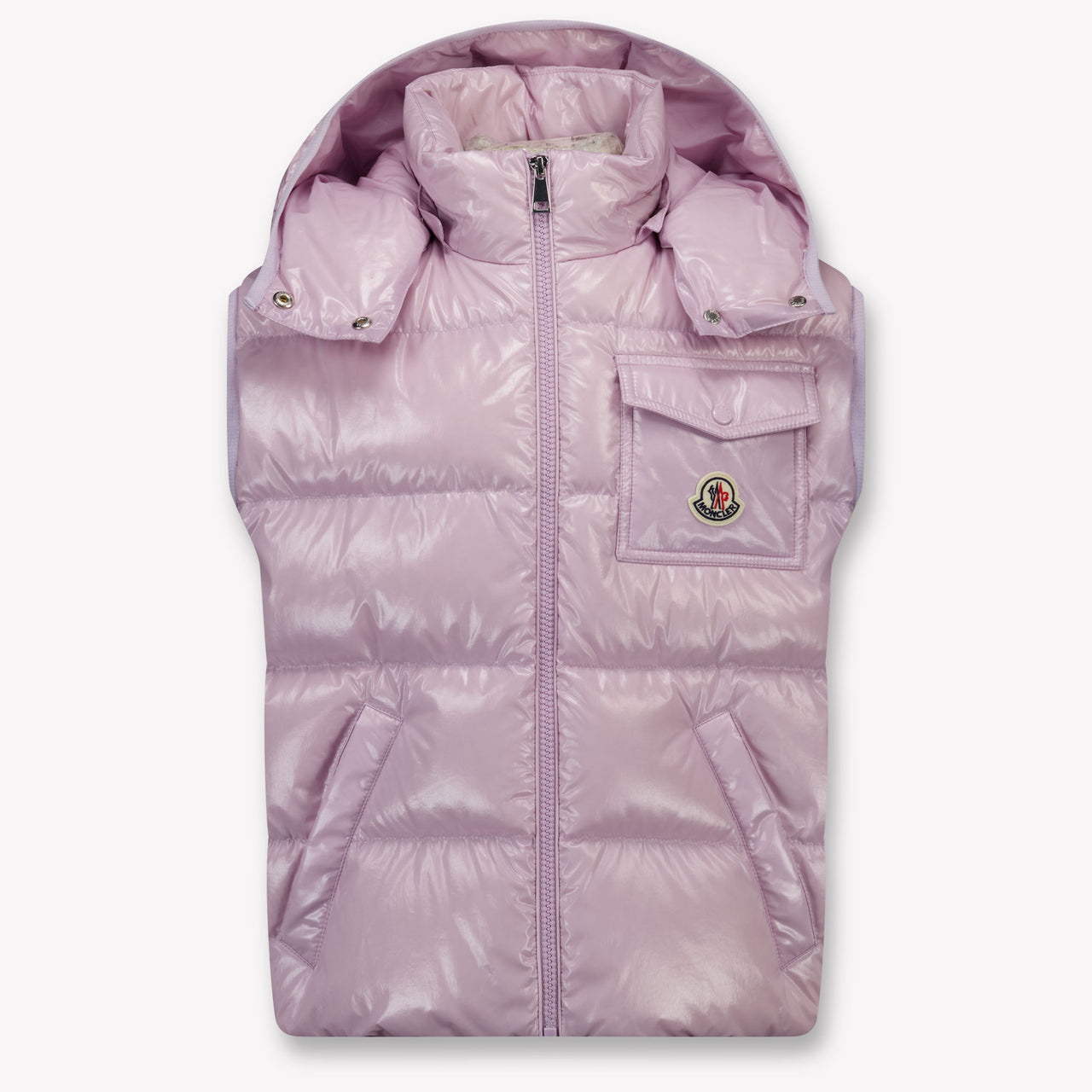 Moncler Kamile Kids Girls Bodywarmer In Lilac