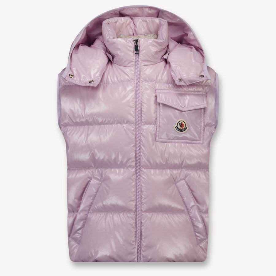 Moncler Kamile Kids Girls Bodywarmer In Lilac
