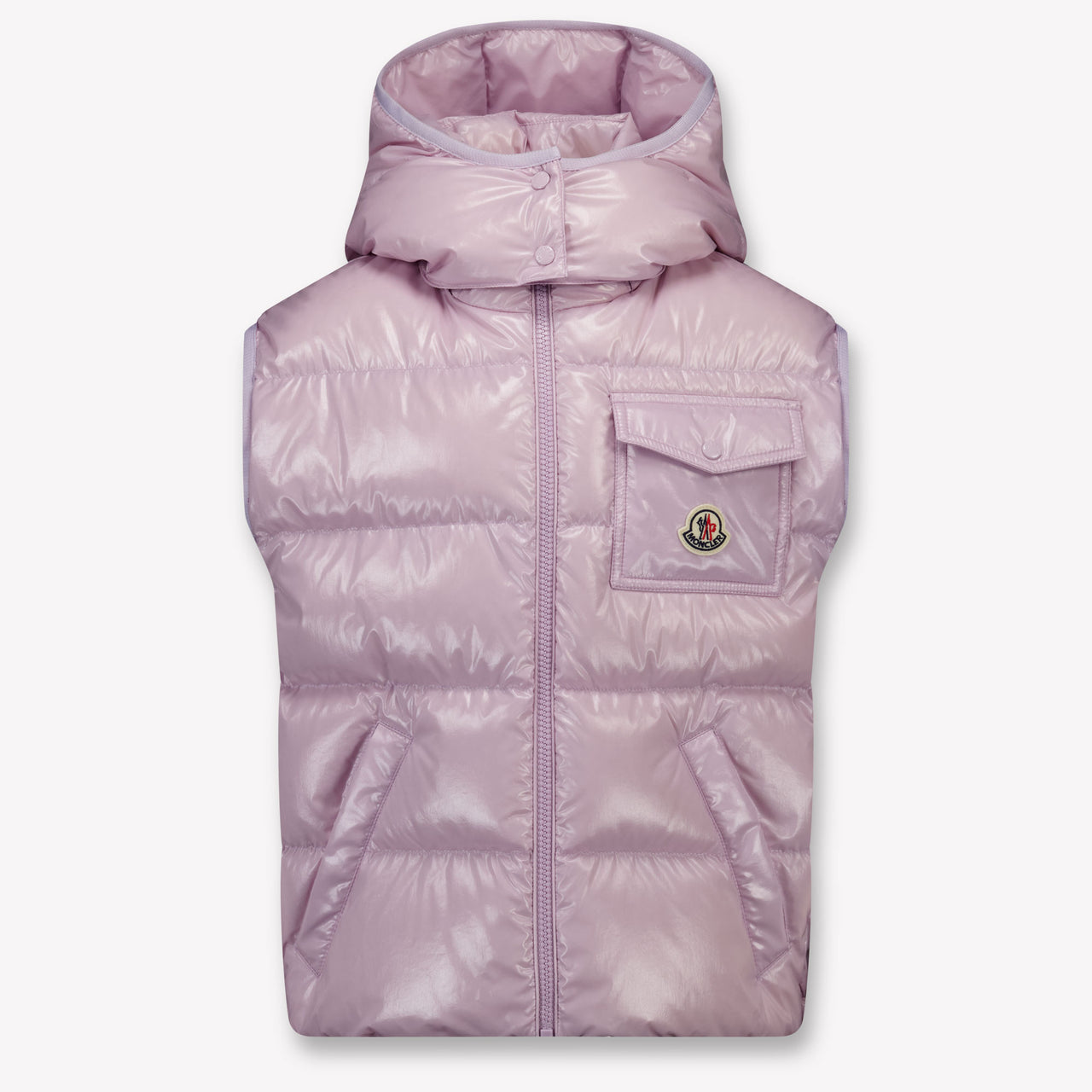 Moncler Kamile Kids Girls Bodywarmer In Lilac