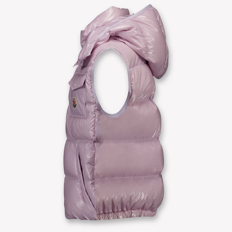 Moncler Kamile Kids Girls Bodywarmer In Lilac