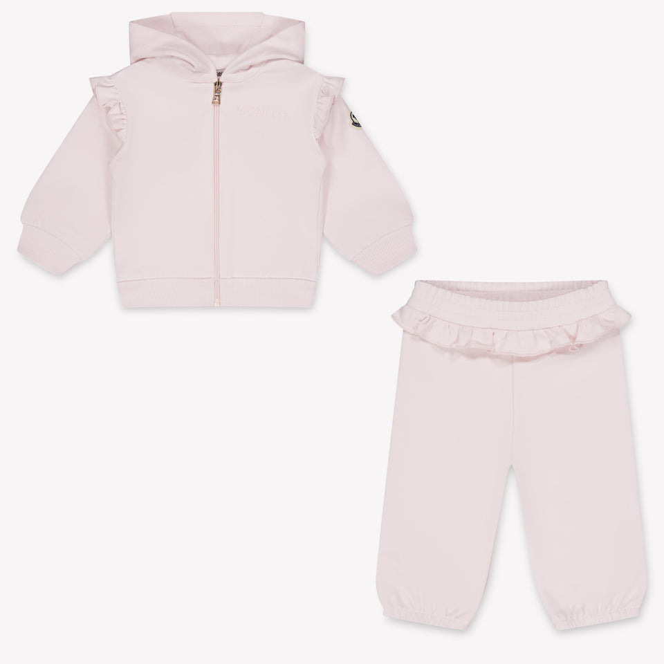 Moncler Baby Meisjes Joggingpak In Licht Roze