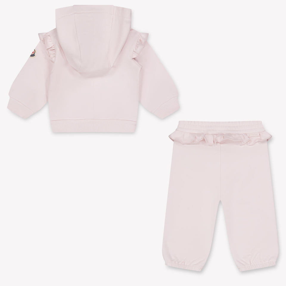 Moncler Baby Meisjes Joggingpak In Licht Roze