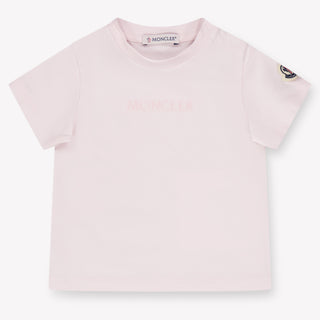 Moncler Baby Girls T-Shirt In Light Pink
