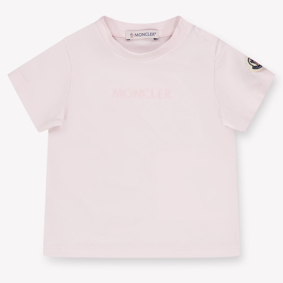 Moncler Baby Girls T-Shirt In Light Pink