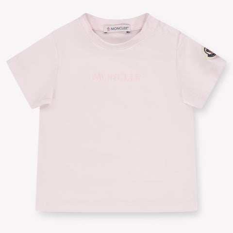 Moncler Baby Meisjes T-Shirt In Licht Roze