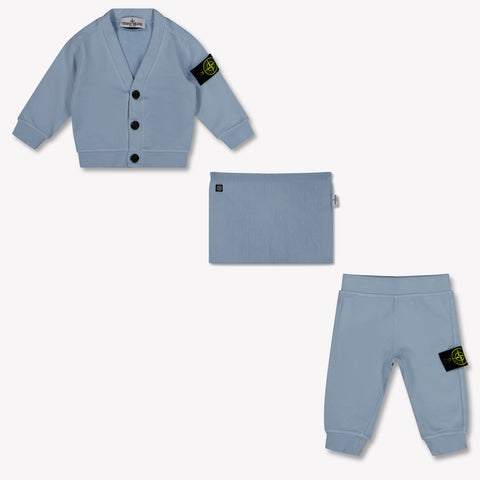 Stone Island Baby Boys Set In Light Blue