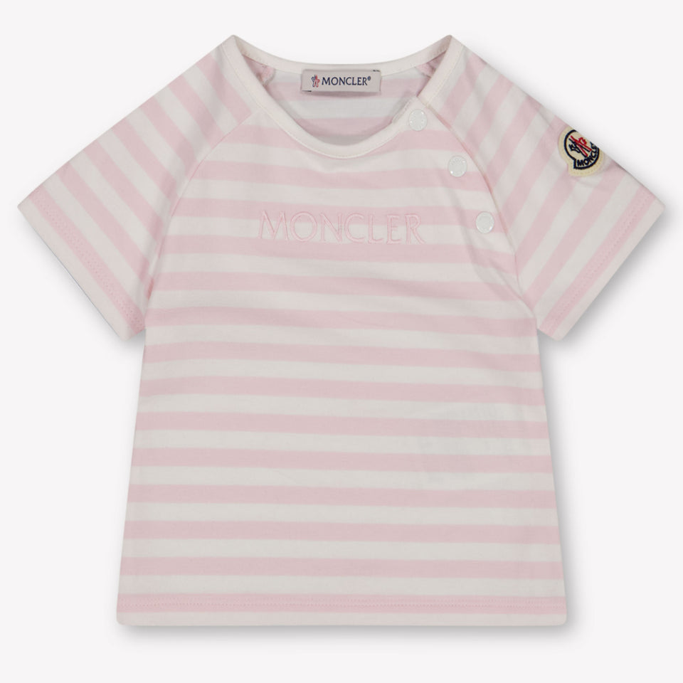 Moncler Baby Meisjes T-Shirt In Licht Roze