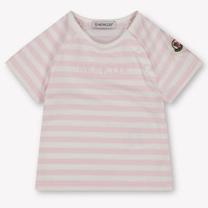 Moncler Baby Meisjes T-Shirt In Licht Roze